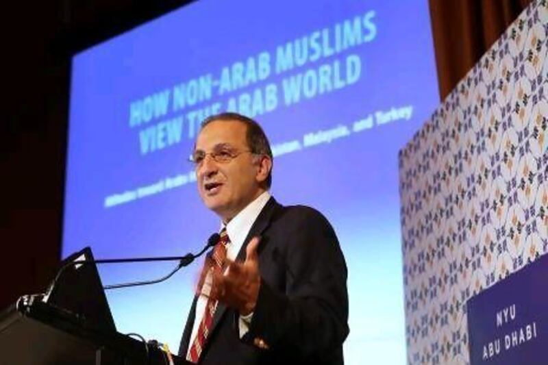 Dr James Zogby presented the results of a poll on how non-Arab Muslims view the Arab World.