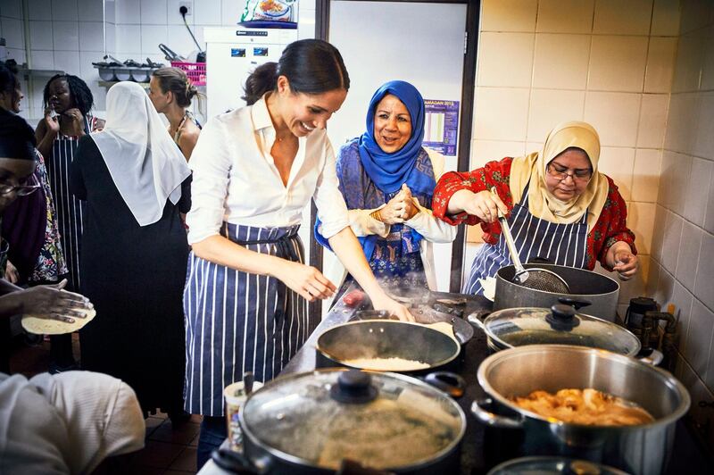 Set up in the aftermath of the Grenfell Tower fire, the community kitchen has resulted in the publication of 'Together: Our Community Cookbook', of which the Duchess of Sussex has written the foreword. AP