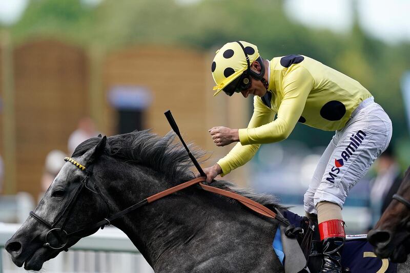 Andrea Atzeni riding Defoe win The Hardwicke Stakes. Getty Images