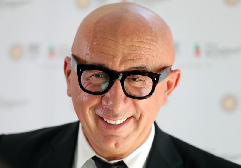 Marco Bizzarri, president of Gucci, reacts to a question at the Italian pavilion, Expo 2020, Dubai