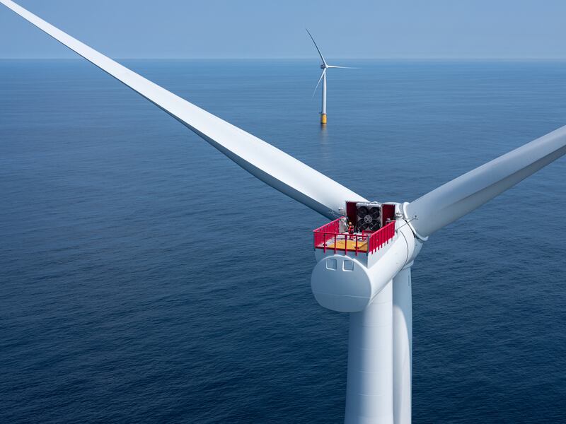 The Hywind Tampen floating offshore wind farm in the North Sea. The offshore wind industry delivered its "second-best" year for new capacity in 2022. Reuters