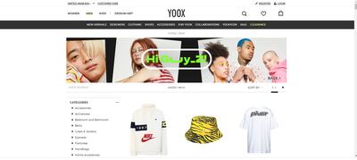 The UAE homepage for new shopping platform Hi_GuyZ! Courtesy Yoox