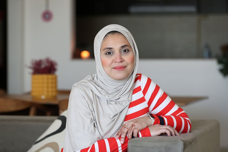 Palestinian Dareen Alsarraj,42, pays Dh90,000 a year for her three-bedroom apartment in Al Furjan, Dubai, where she lives with her husband and their three boys. All photos: Chris Whiteoak / The National