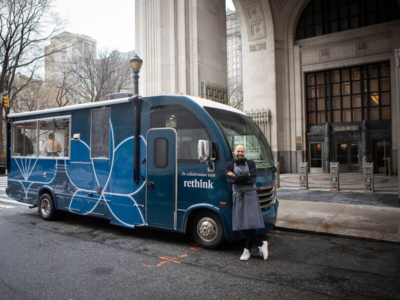 Eleven Madison Park's food truck will serve 400 free meals a day across New York City. Courtesy Bloomberg / Clay Williams