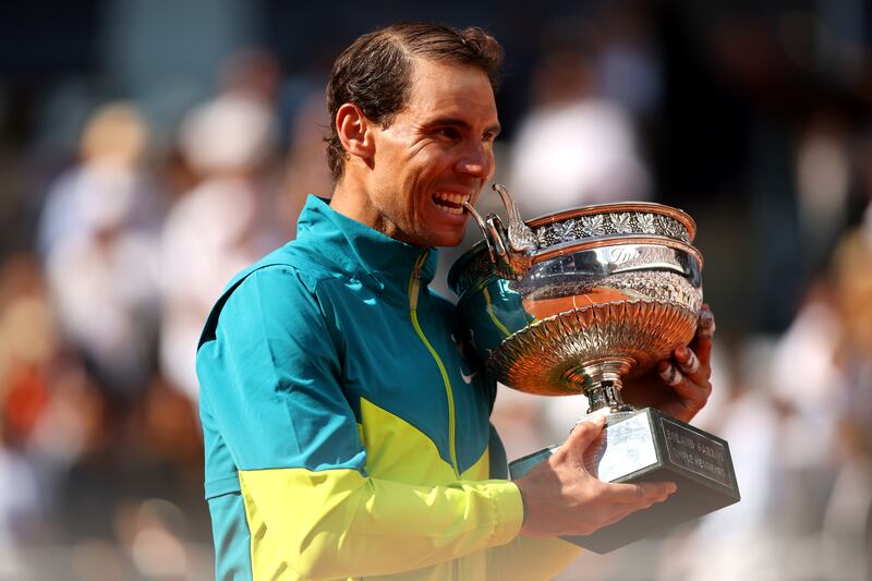 2022 (beat Casper Ruud 6-3, 6-3, 6-0): Another stunning display from the Spaniard against the Norwegian eighth seed appearing in his first Grand Slam final. All the more incredible as Nadal had been struggling for months with injuries. Now 112-3 at Roland Garros. Getty