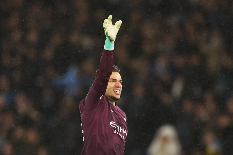 MANCHESTER CITY RATINGS: Ederson - 8. Called into action just after the restart by a Leroy Sane shot. Made three other saves against Sane to help protect the Citizens' lead. Getty 