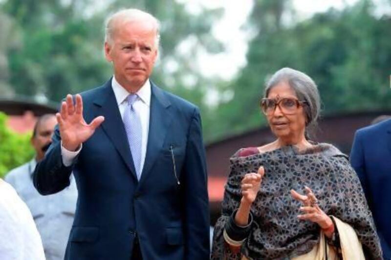 US Vice President Joe Biden has arrived in India to revive momentum in flagging diplomatic ties and fire up bilateral trade.