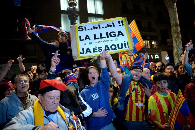 After a year in which Catalan nationalism has been to the fore in society, the win for Barcelona will likely fire local passions further. AFP/Josep LAGO