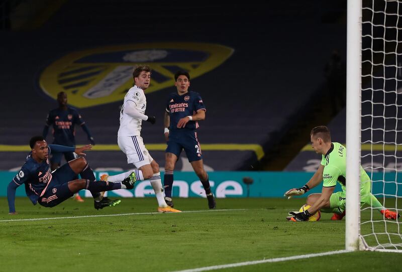 ARSENAL RATINGS: Bernd Leno – 8. Did what he needed to from two efforts by Bamford, and was lucky not to be tested more by wasteful Leeds finishing in the first half. Fine save to stop a Dallas drive bound for the top corner in the second. EPA