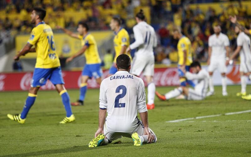 Real Madrid’s Daniel Carvajal reacts. Angel Medina / AFP