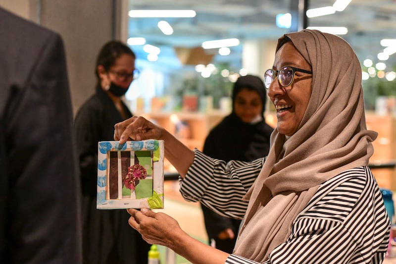 Najat Makki held a series of workshops in collaboration with Guggenheim Abu Dhabi, introducing students to her 'Daily Diaries' concept. All Photos: Khushnum Bhandari / The National