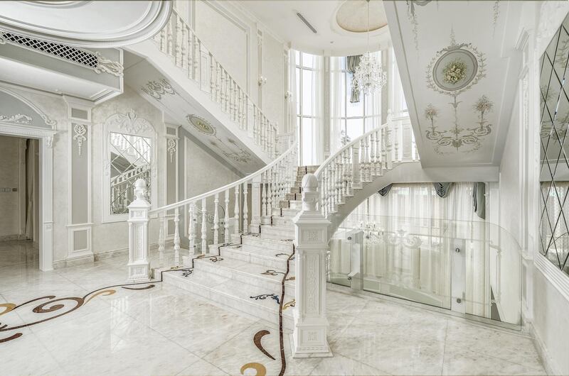 It's a staircase made for the big screen's finest. Courtesy LuxuryProperty.com