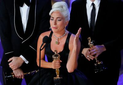 91st Academy Awards - Oscars Show - Hollywood, Los Angeles, California, U.S., February 24, 2019. Lady Gaga accepts the Best Original Song award for "Shallow" from "A Star Is Born " REUTERS/Mike Blake