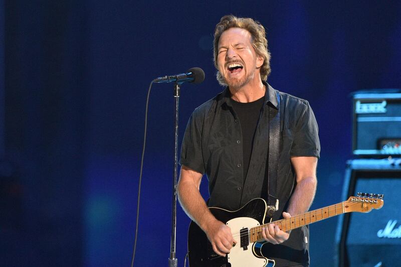 US musician Eddie Vedder performs. AFP