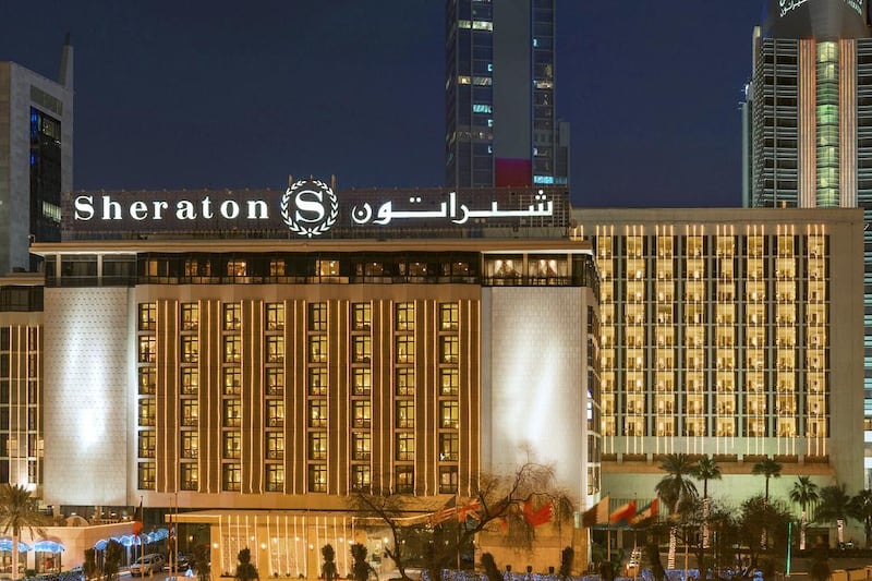 Hotel exterior. The 300-room Sheraton hotel in Kuwait is part of Starwood’s Luxury Collection. Courtesy Neil Scott Corder / Starwood Hotels & Resorts