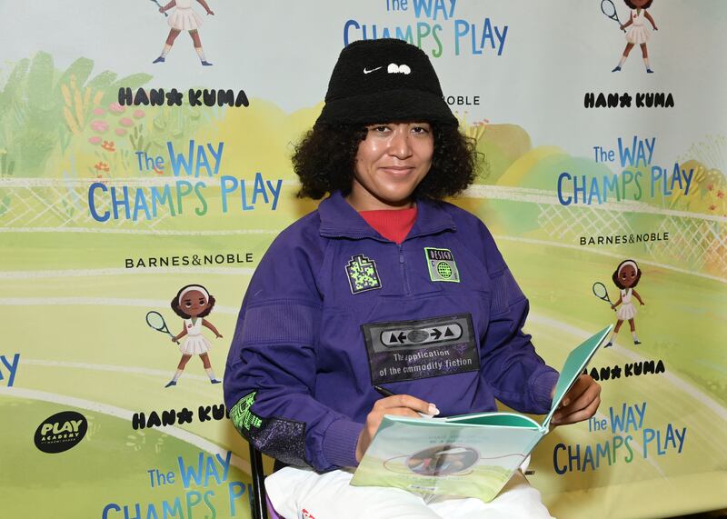 Naomi Osaka celebrates her new book The Way Champs Play at Barnes & Noble at The Grove on December 08, 2022 in Los Angeles, California. Getty Images via AFP