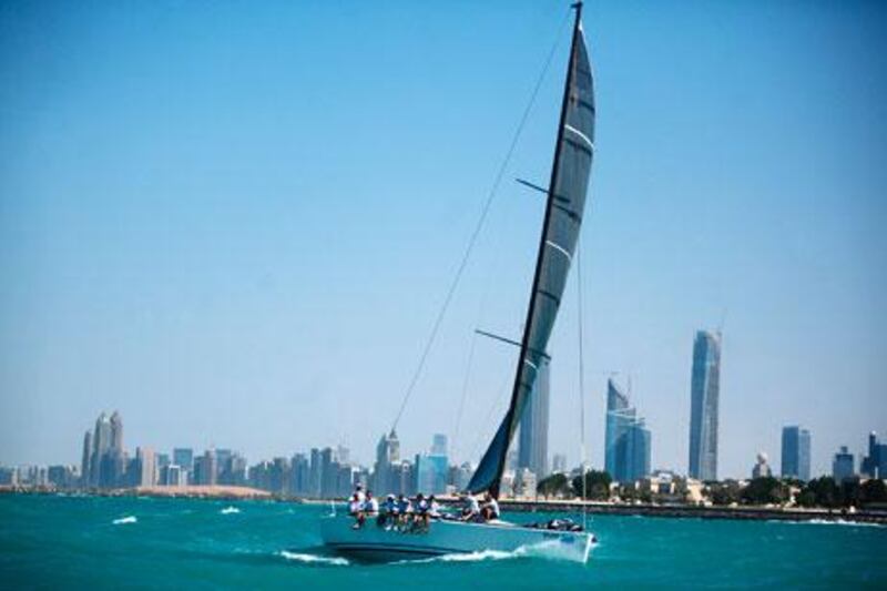 Waters off Abu Dhabi were rough, making for difficult conditions for the competitors in the Abu Dhabi Open Regatta on Friday.