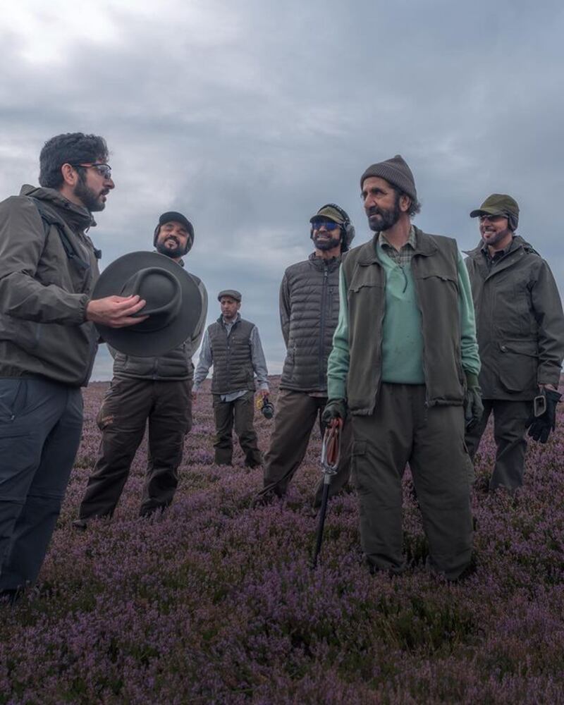 Sheikh Mohammed bin Rashid, Vice President and Ruler of Dubai, and Sheikh Hamdan bin Mohammed, Crown Prince of Dubai, in Yorkshire. 