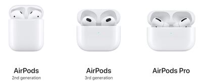 Comparison of Apple AirPods