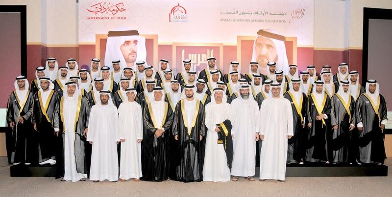 A mass wedding organised by the Awqaf and Minors Affairs Foundation saw 45 bridegrooms in Dubai share their special day together. Photo courtesy Amaf World Wide