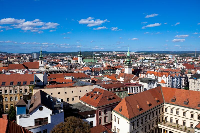 Panoramic view over Brno, Czech Republic