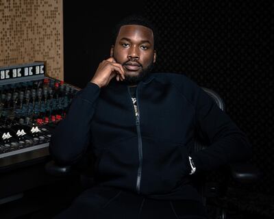 This Dec. 4, 2019 photo shows Meek Mill posing for a portrait at Jungle City Studios in New York. Mill, born Robert Rihmeek Williams, is competing for a Grammy Award for best rap album with the platinum-seller â€œChampionships,â€ his passionate project detailing his life. (Photo by Christopher Smith/Invision/AP)