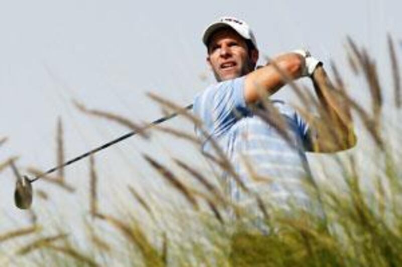 Bradley Dredge drives during the Qatar Masters in Doha, where he finished tied for fifth.