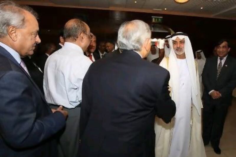 Sheikh Nahyan meets members of Dubai's India Club.