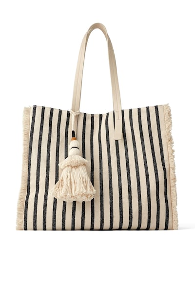 Striped tote, Dh199, Zara