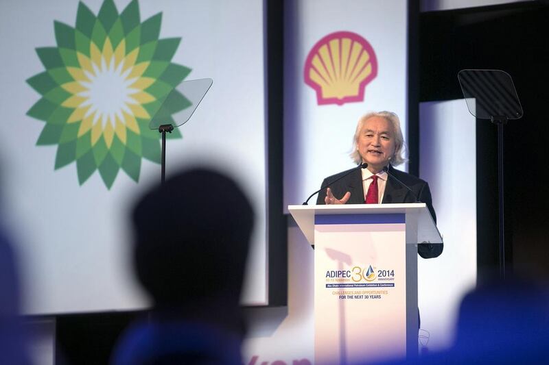 Michio Kaku, a theoretical physicist, said the future of oil and gas would be dominated by a seamless transfer of information. Silvia Razgova / The National