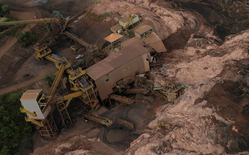 A view from above of a dam owned by Brazilian miner Vale SA that burst. Reuters