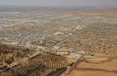The Zaatari refugee camp near the Jordanian city of Mafraq on Tuesday. AFP