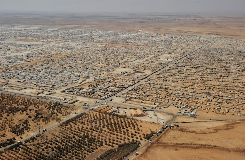 The Zaatari camp for Syrian refugees in northern Jordan. AFP