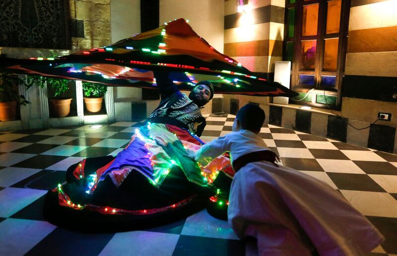 Costumes are an important part of the Sufi whirling ritual.  AFP