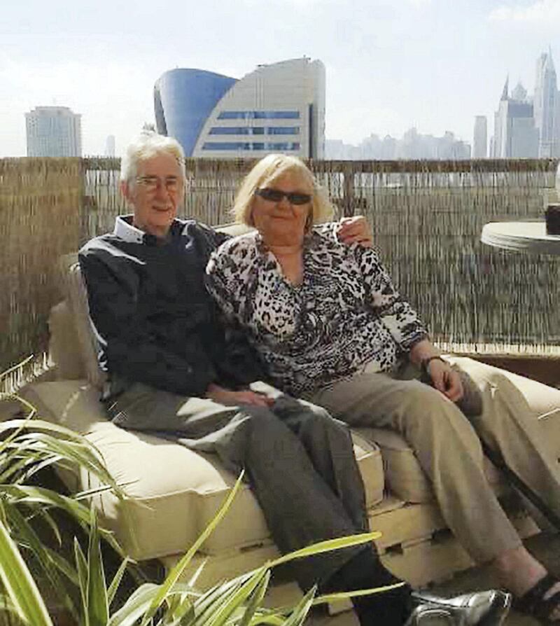 Tom and Margo Ashurst photographed during a trip to Dubai in 2015. Courtesy: Ashurst family