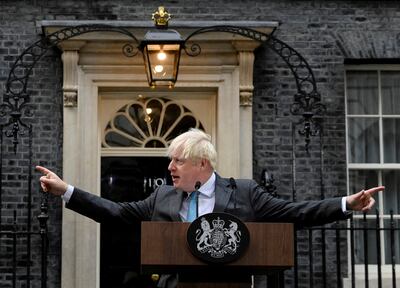 Boris Johnson delivers a speech on his last day in office. There is an outside chance he could return following Liz Truss's resignation. Reuters