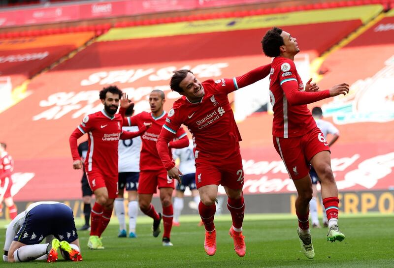 Trent Alexander-Arnold - 8: The 22-year-old was excellent on the ball and went close with a free kick before popping up for the crucial winning goal. He had some tough moments defensively but rose to the challenge. EPA