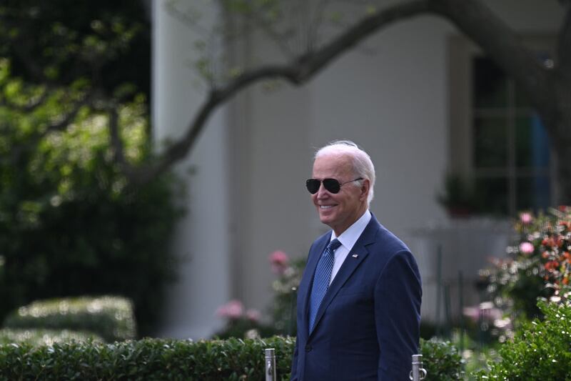 Biden on the South Lawn of the White House in Washington, DC, on June 5. AFP