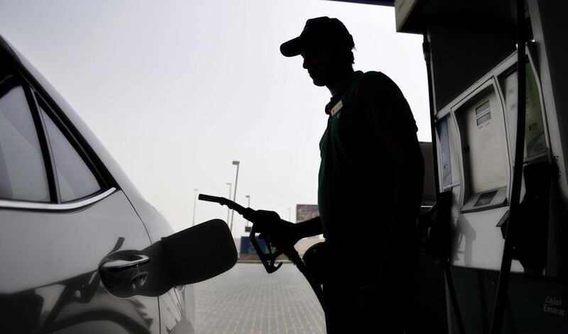 In Moody’s analysis, the annual subsidy rate for transport fuels in the UAE is $730 for each resident, based on an estimated average oil price of $58 per barrel this year. Ali Haider / EPA