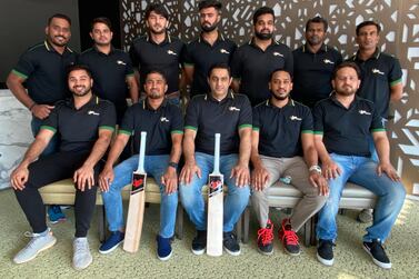 The UAE cricketers at the Dubai International Airport before their departure to Mauritius. Supplied photo