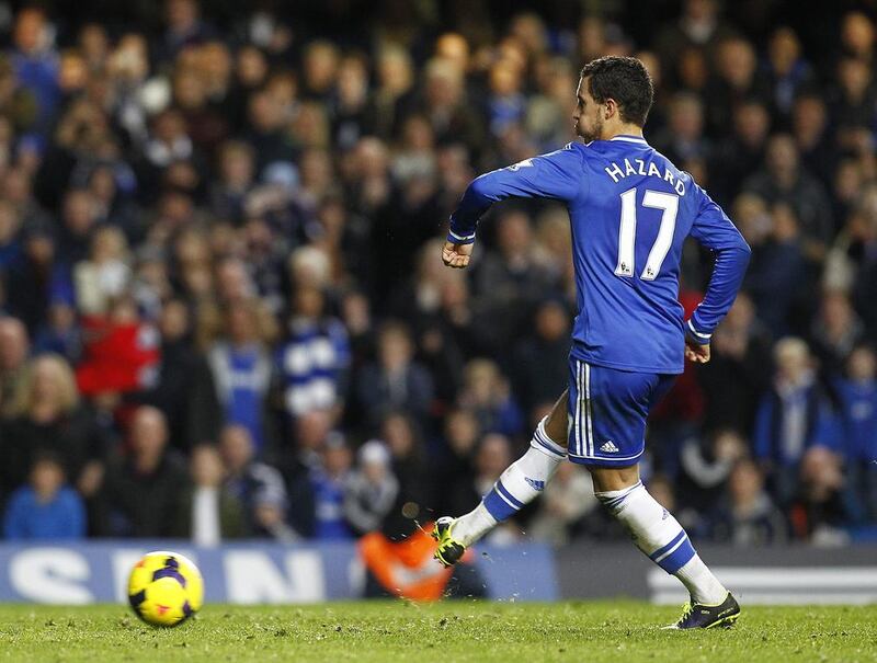 Eden Hazard scored in stoppage time for Chelsea on Saturday night. Charlie Crowhurst / Getty Images