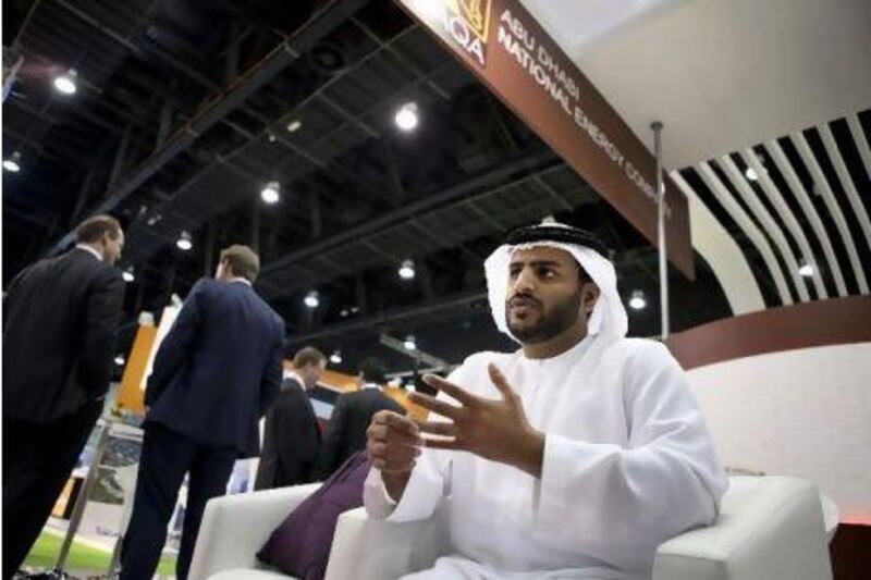 TAQA, Abu Dhabi National Energy Company Executive Officer and the Head of Energy Solution, Dr. Saif S. al Sayari, poses for a portrait at the company's booth at the World Future Energy Summit on Wednesday, Jan. 18, 2012, at the Abu Dhabi National Exhibition Center in Abu Dhabi. (Silvia Razgova/The National)