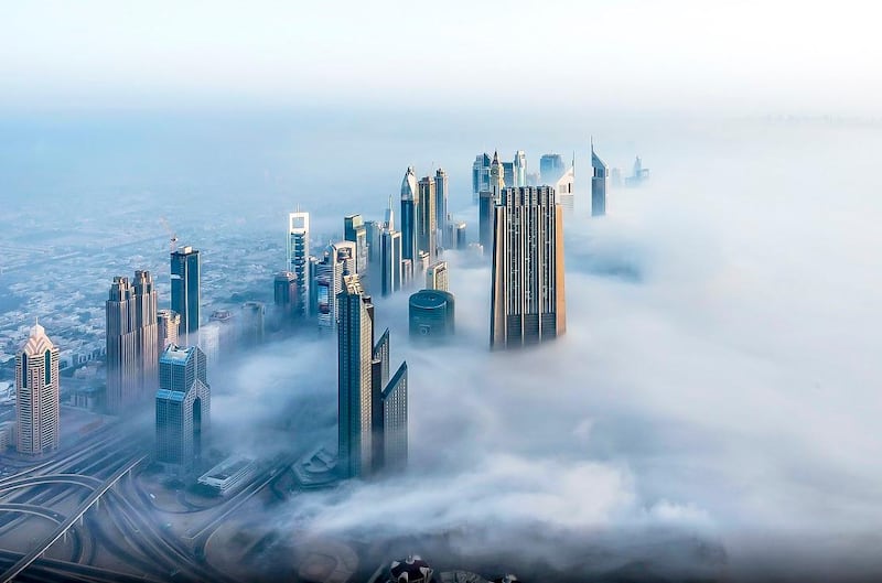 Enjoy a view from the Burj Khalifa at sunrise. Courtesy Emaar Properties