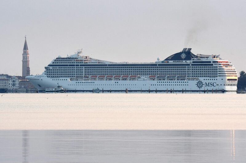 The numbers on board are limited by Covid-19 restrictions to a fraction of the ship's usual 3,000 capacity. AFP