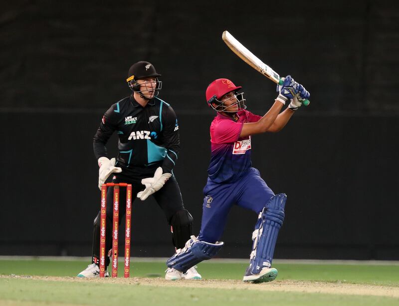 UAE atter's Aryansh Sharma 60 came off 43 balls and included nine fours and one six.