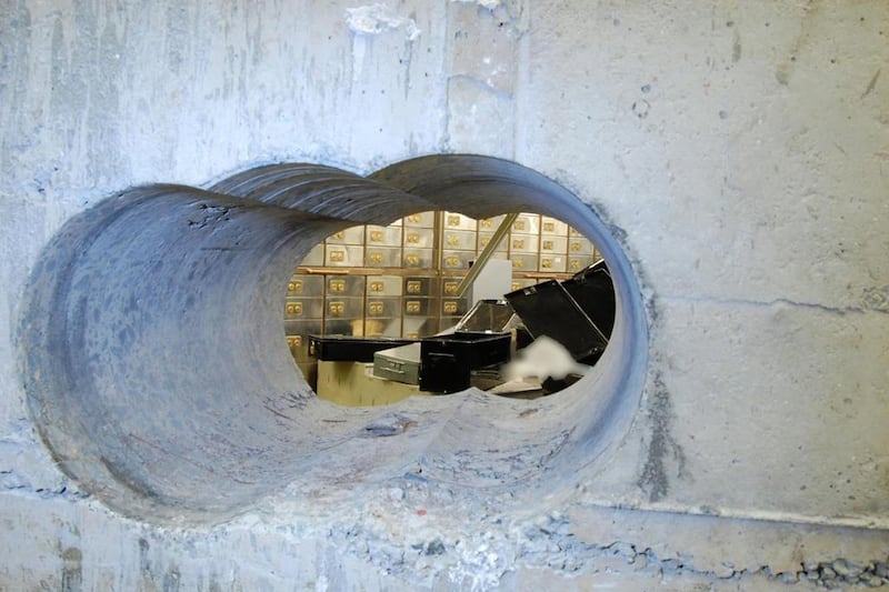Thieves used industrial boring machines to break into the Hatton Garden Safety Deposit facility – one of the the biggest robberies in British legal history. Reuters