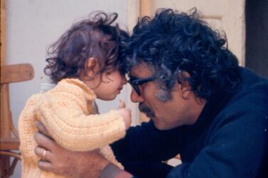 Paul Guiragossian with Manuella, his youngest child, in 1973. Courtesy Paul Guiragossian Foundation