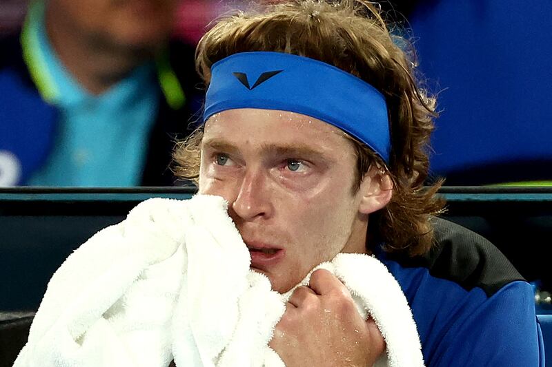 Russia's Andrey Rublev was brushed aside by Novak Djokovic in Melbourne. AFP