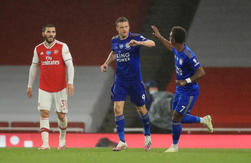Demarai Gray (on for Bennett, 76') - 7: Smart substitution as Arsenal were reduced to 10 men. The winger looked to stretch the game and provided the assist for Vardy. Reuters