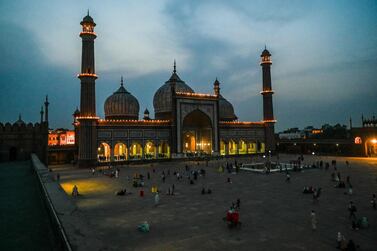 Devotees break their fast at Jama Masjid mosque on the first day of Ramadan, in New Delhi, India, April 14. AFP 